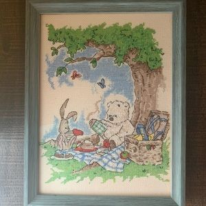 Custom made embroidery artwork picture kids room